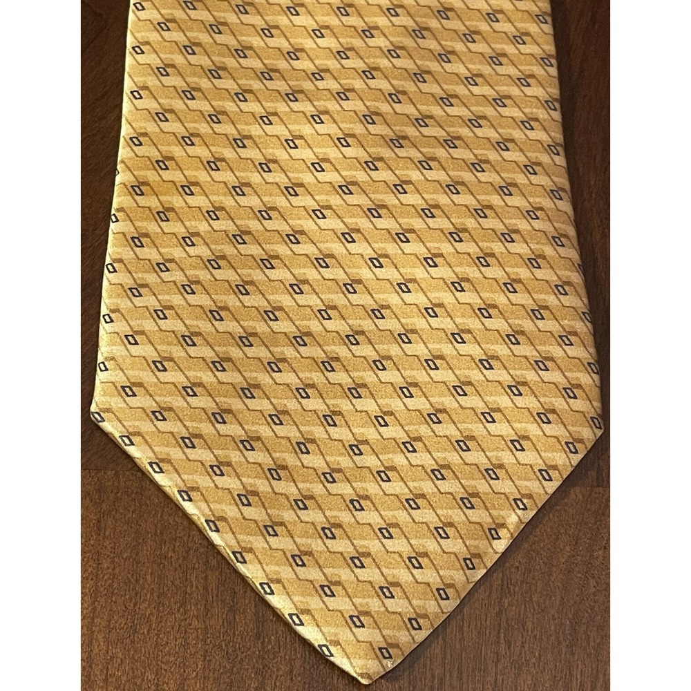 Palatina, Gold, 100% Silk, Men’s Neck Tie, Made In Usa